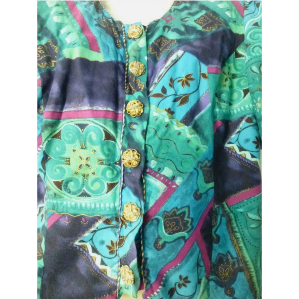 Women Top Sz L Short Sleeve Just In Thyme LTD - Picture 2 of 7